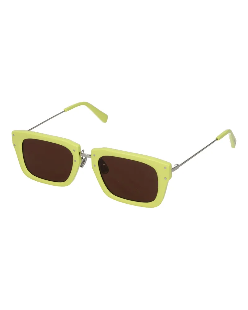 Jacquemus Rechteckige Rahmen Sonnenbrille Gelb