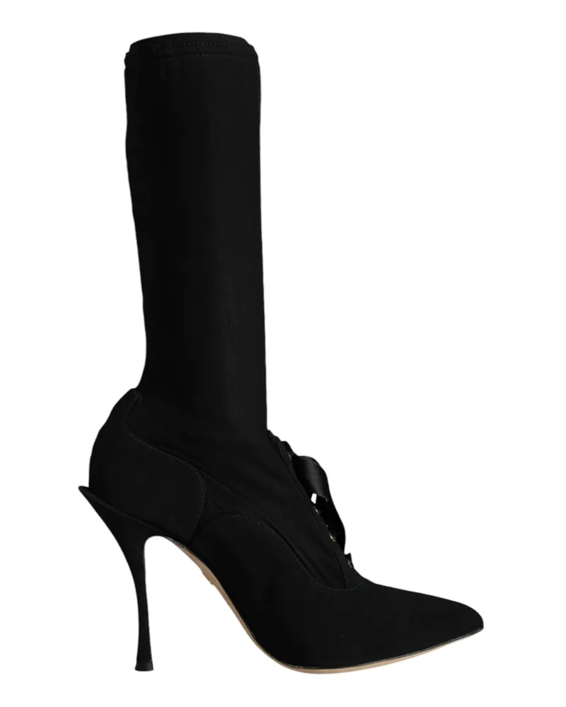 Dolce & Gabbana Stiefeletten mit spitzen Absätzen Schwarz