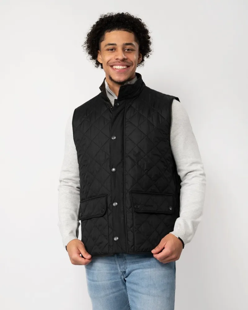 Barbour Neue Lowerdale-Weste, Schwarz Schwarz