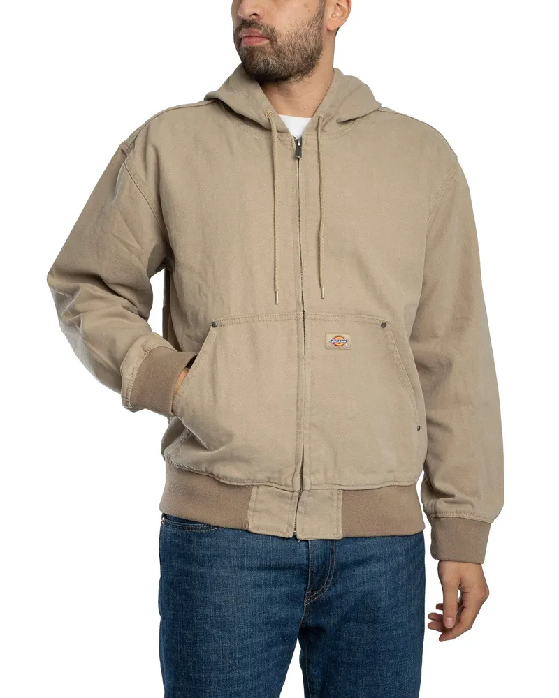 Dickies Ungefütterte Bomberjacke Aus Canvas Mit Kapuze, Beige Beige