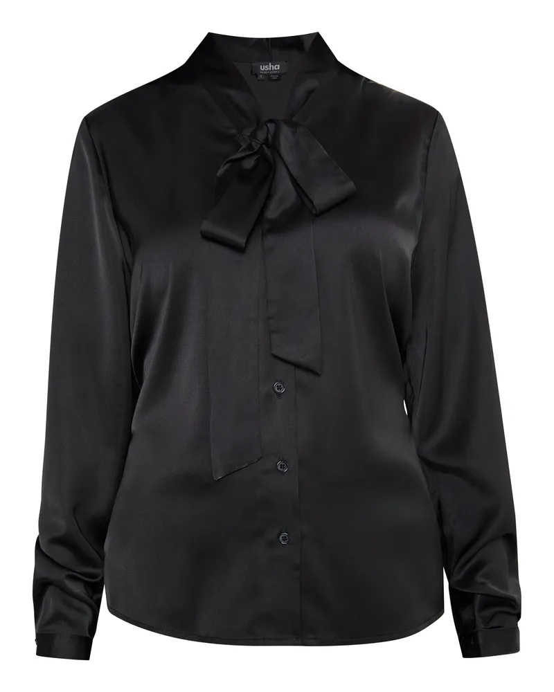 Usha Langarmbluse Damen schwarz Schwarz
