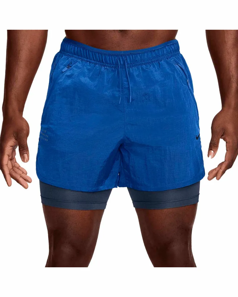 Nike Stride Running Division Dri-fit Shorts In Dunkelblau Dunkelblau