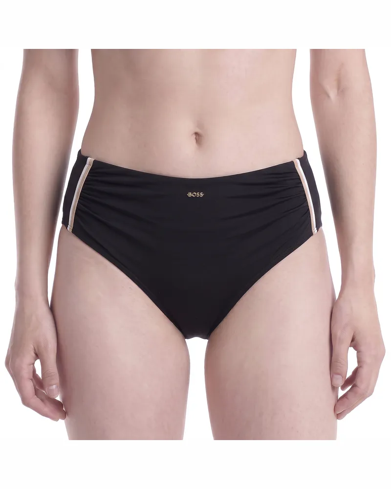 HUGO BOSS Damen Hochbund-Bikiniunterteil 50561277 Schwarz