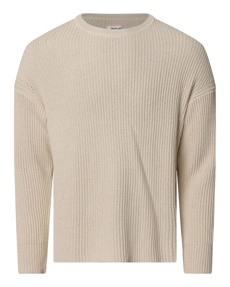 Replay Pullover für Herren, Rundhalsausschnitt (Cremefarbe Creme