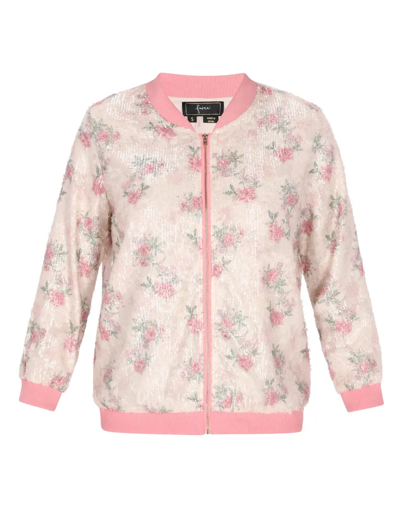 FAINA Jacke Frauen Cremeweiße Rose Wollweiß