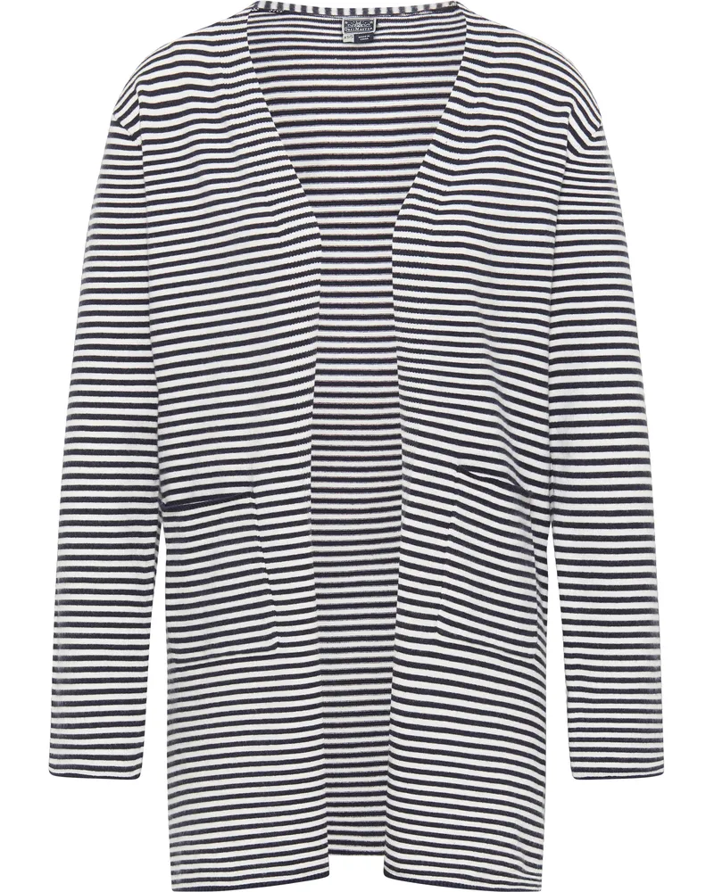 DreiMaster Cardigan Damen Marine Wollweiss Marineblau