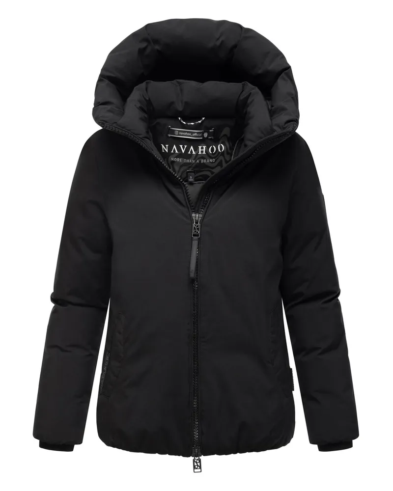 NAVAHOO Blütenlicht Winterjacke – schlicht, warm und funktional - Schwarz Schwarz