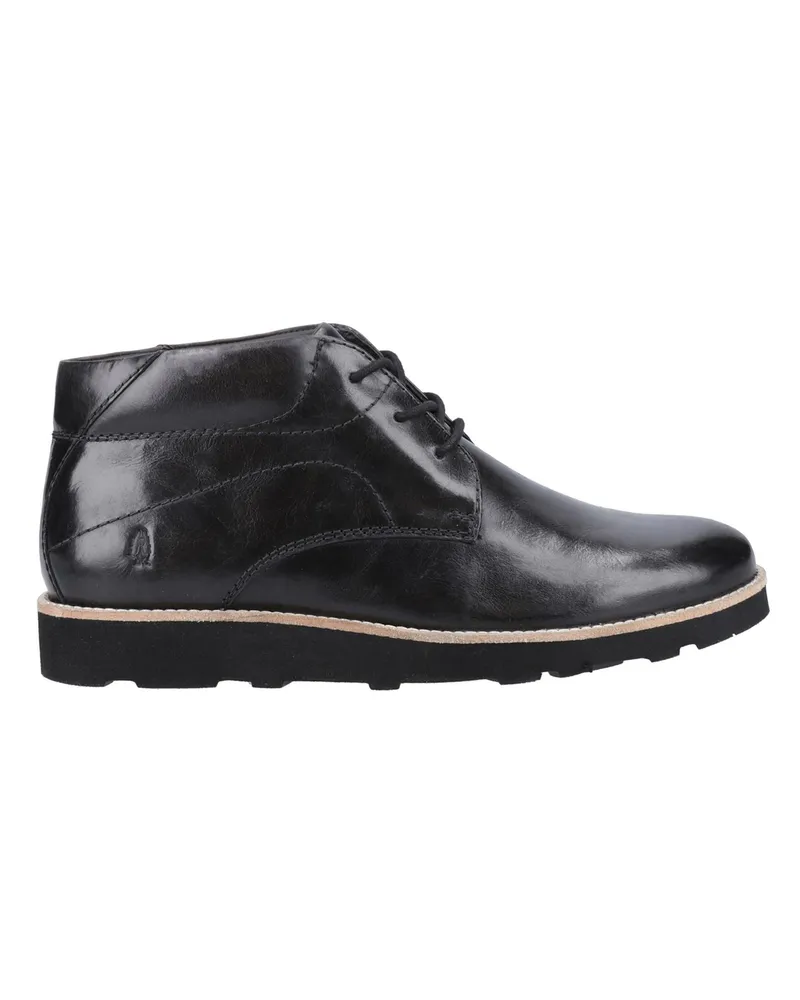 Hush Puppies Kennedy Leder Memory Foam Herrenstiefel Schwarz
