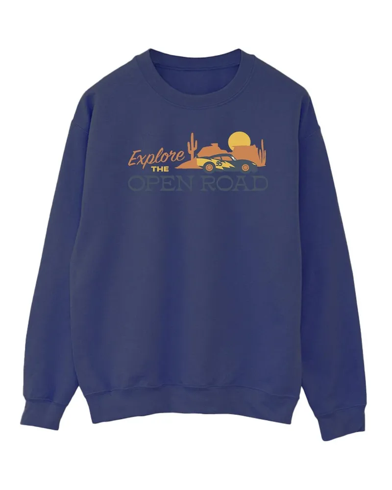 Disney Cars Explore The Open Road" Sweatshirt für Herren (Marineblau Marineblau