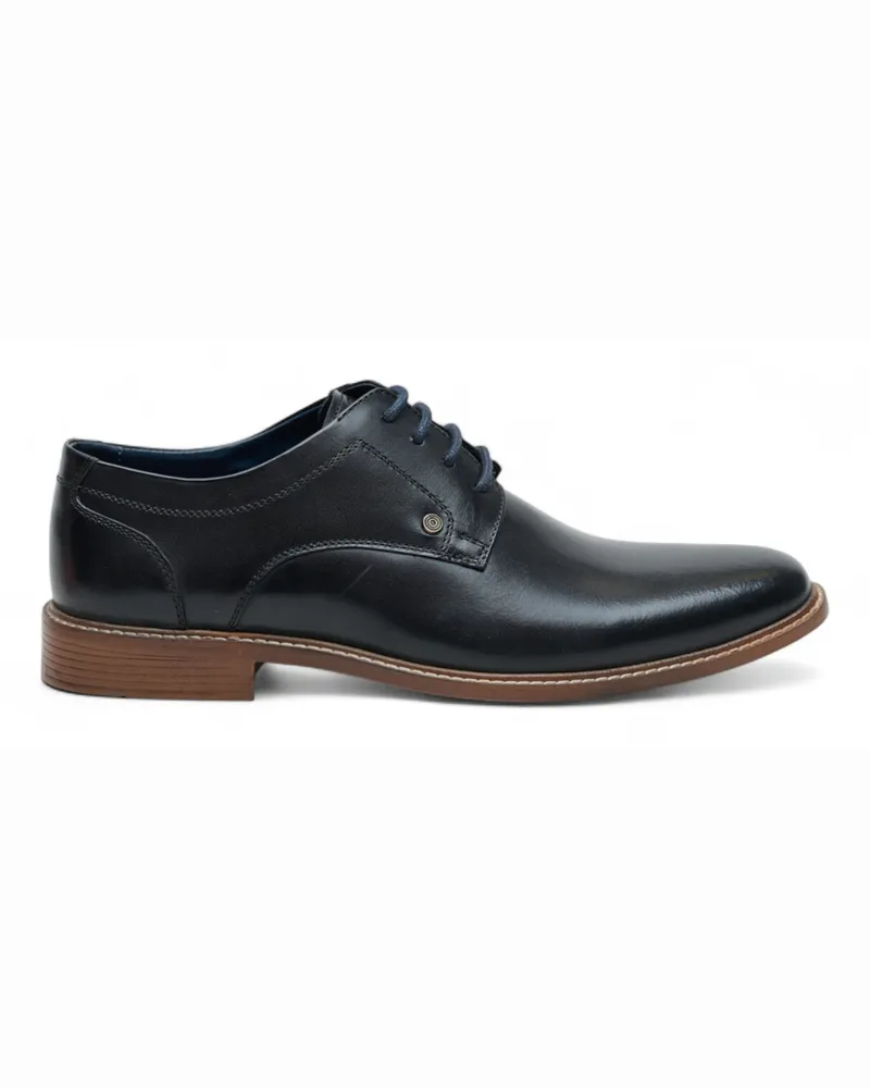 Ben Sherman Herren Oxford-Brogue-Derby Pethick aus Leder - Schwarz Schwarz