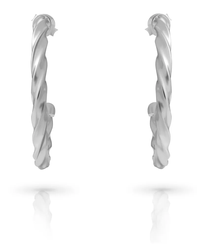 Orphelia Beverly' Creolen für Damen, 925 Sterling Silber - Silber ZO-7554 Silber
