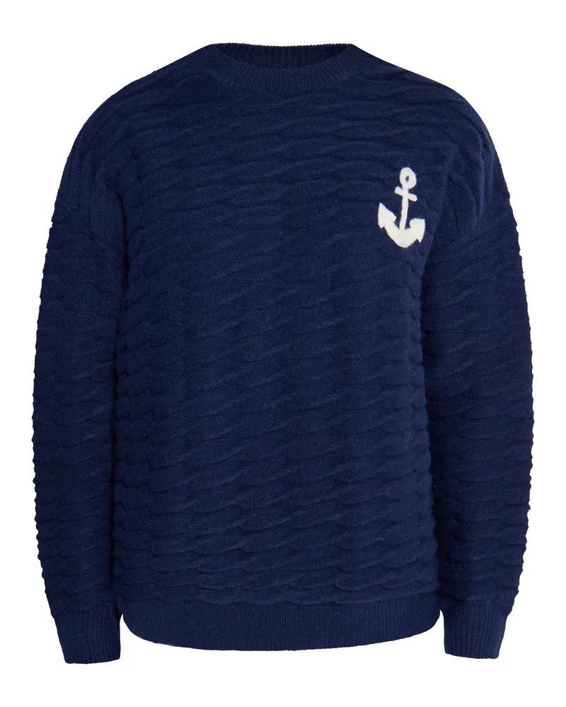 DreiMaster Strickpullover Damen Marine Marineblau