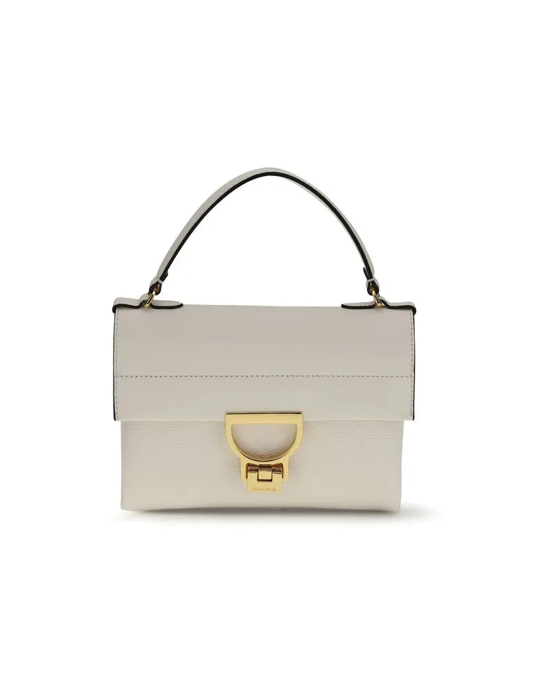 Coccinelle Beiger Kalbleder Bos Taurus Handtasche Beige