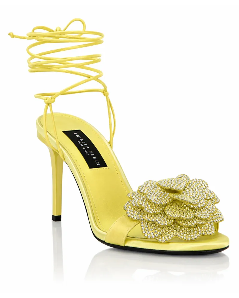 Philipp Plein Sandaletten Mit Hohem Absatz Flower Gelb