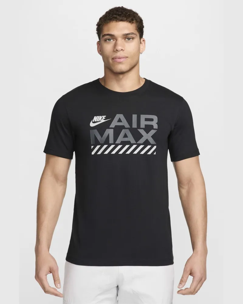Nike Air Max Graphic Herren T-Shirt in Schwarz Schwarz