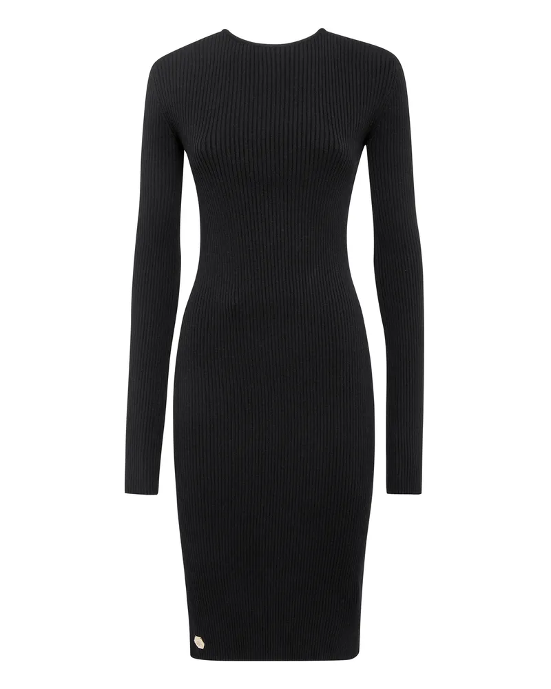 Philipp Plein Strickkleid Schwarz