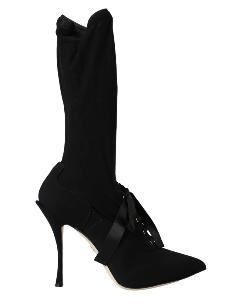 Dolce & Gabbana Dolce Gabbana Schnürsockenstiefel Schwarz Schwarz