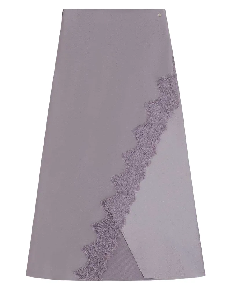 HUGO BOSS Langer Rock für Damen, Satin (Violett Lila