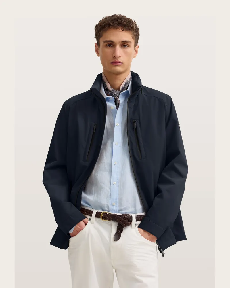 Bugatti Herren Regenjacke wasserdicht winddicht atmungsaktiv RainSeries Marineblau