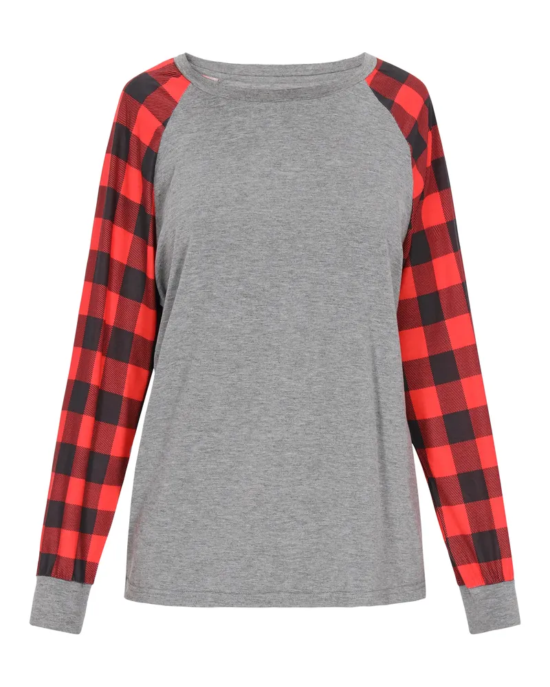 My Mo Bluse Frauen rot grau Rot