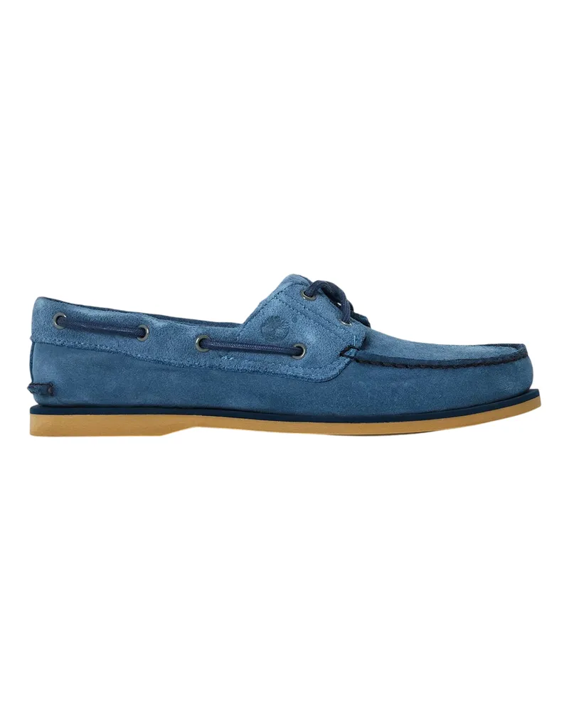 Timberland Classic" Strukturiert Bootsschuhe für Herren, Wildleder, Zum Schnüren (Mittelblau Mittelblau