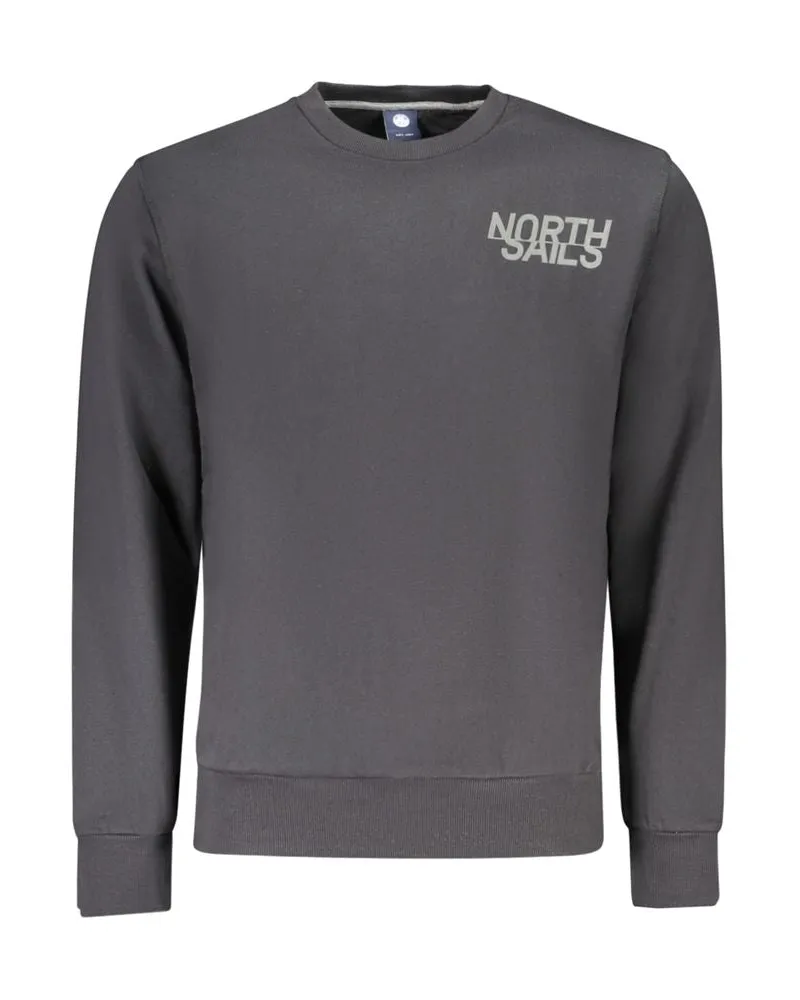 North Sails Schwarzes Baumwoll Herren Sweatshirt Schwarz