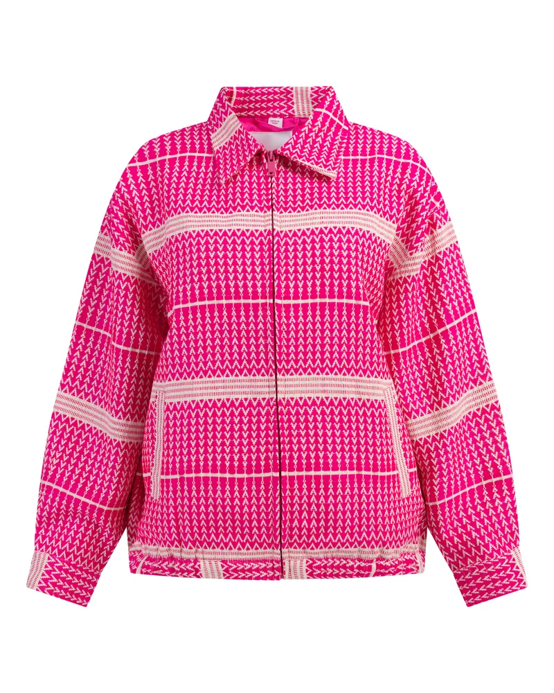 My Mo Oversize-Blouson Damen rosa Wollweiß Rosa