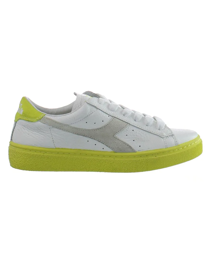 Diadora MONTECARLO H Farbblock Womens White/Tellow Trainer Gelb
