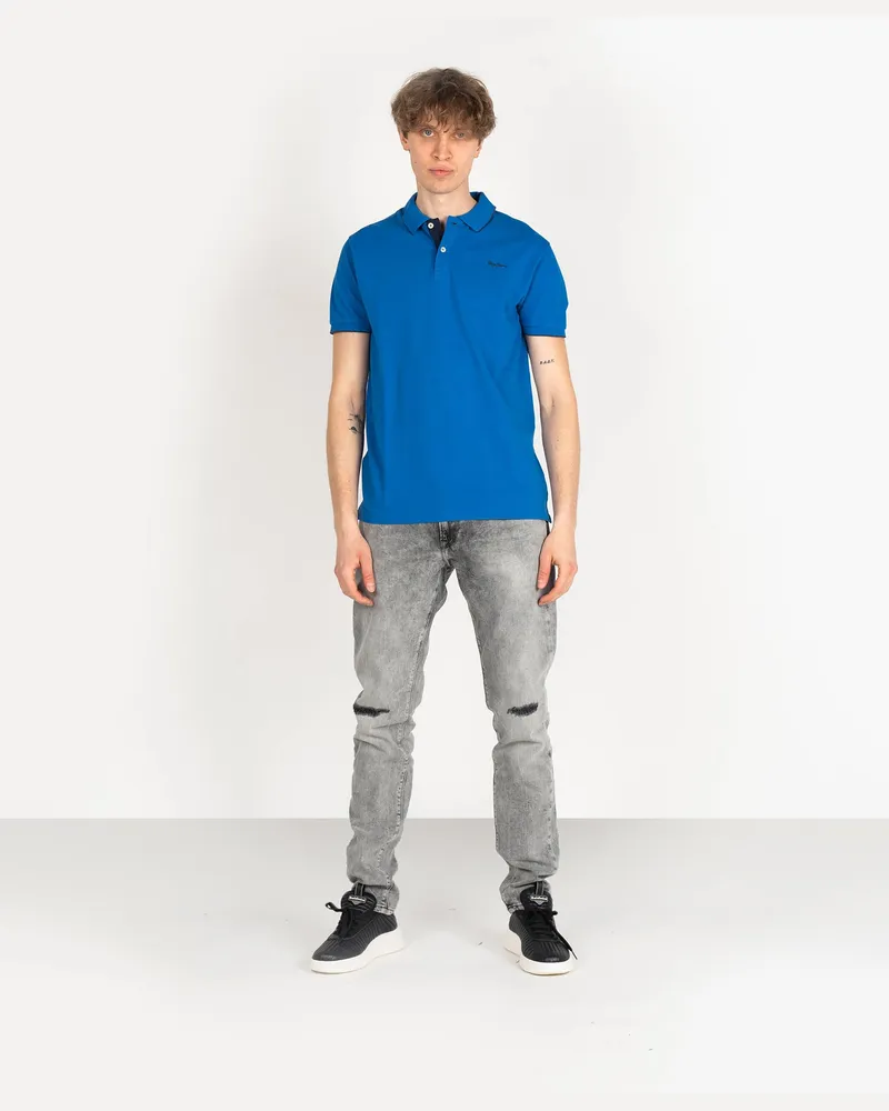 Pepe Jeans Polohemd Lucas Herren Blau Blau