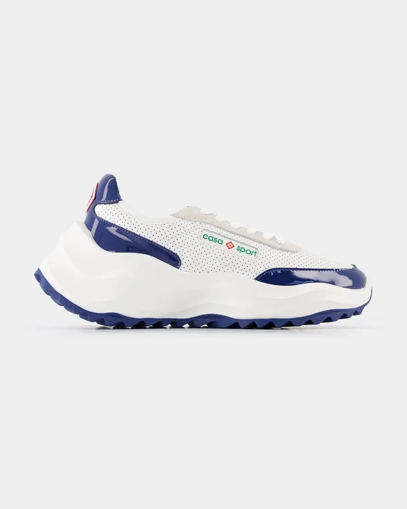Casablanca Paris Atlantis Sneakers -  - White/Navy - Leather Blau