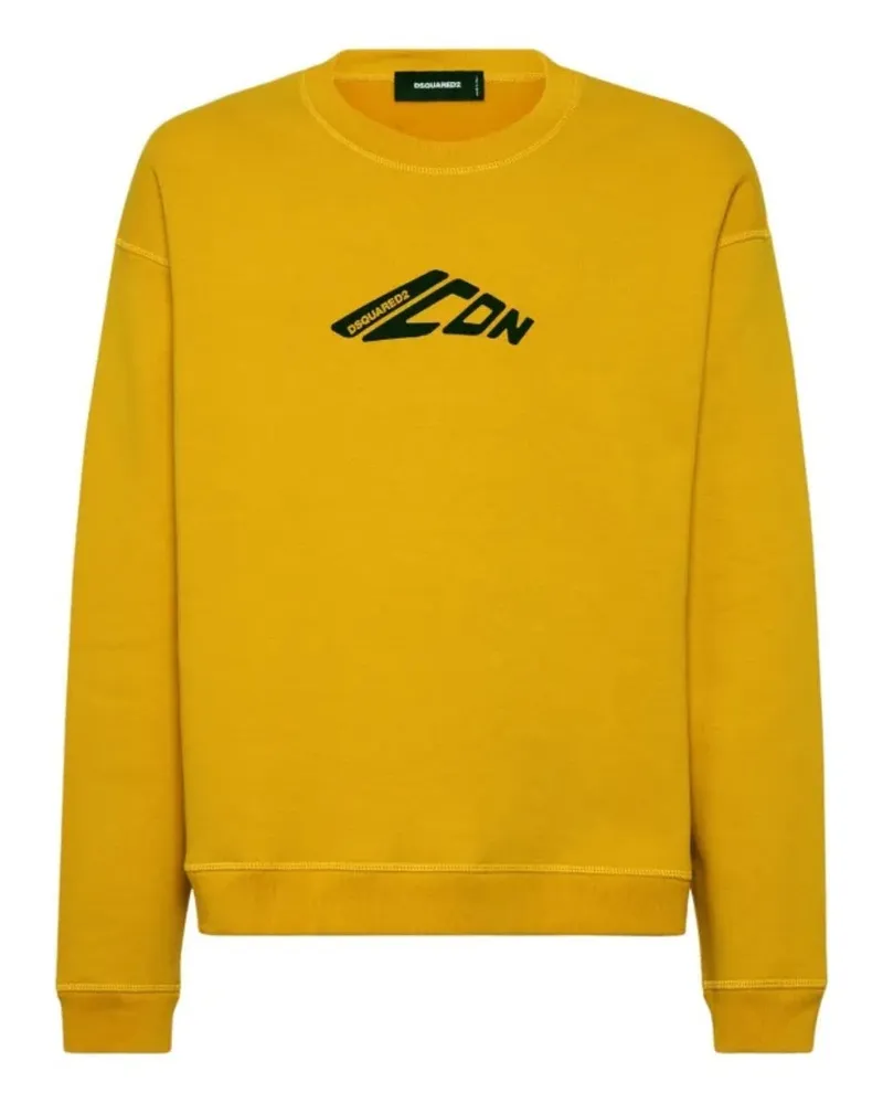 Dsquared2 Icon New Generation Relax Fit Gelbes Sweatshirt Gelb