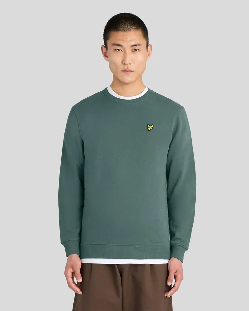 Lyle & Scott Sweatshirt mit Rundhalsausschnitt Grün