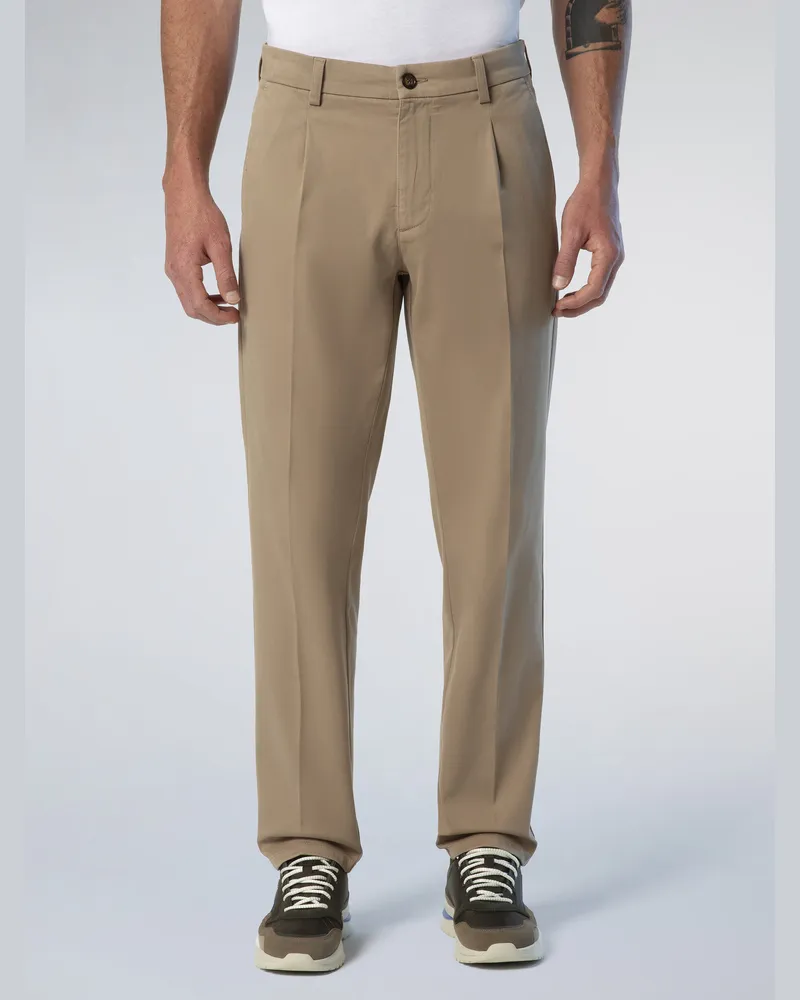 North Sails Chinos Defender Pleated Gabardine Khaki