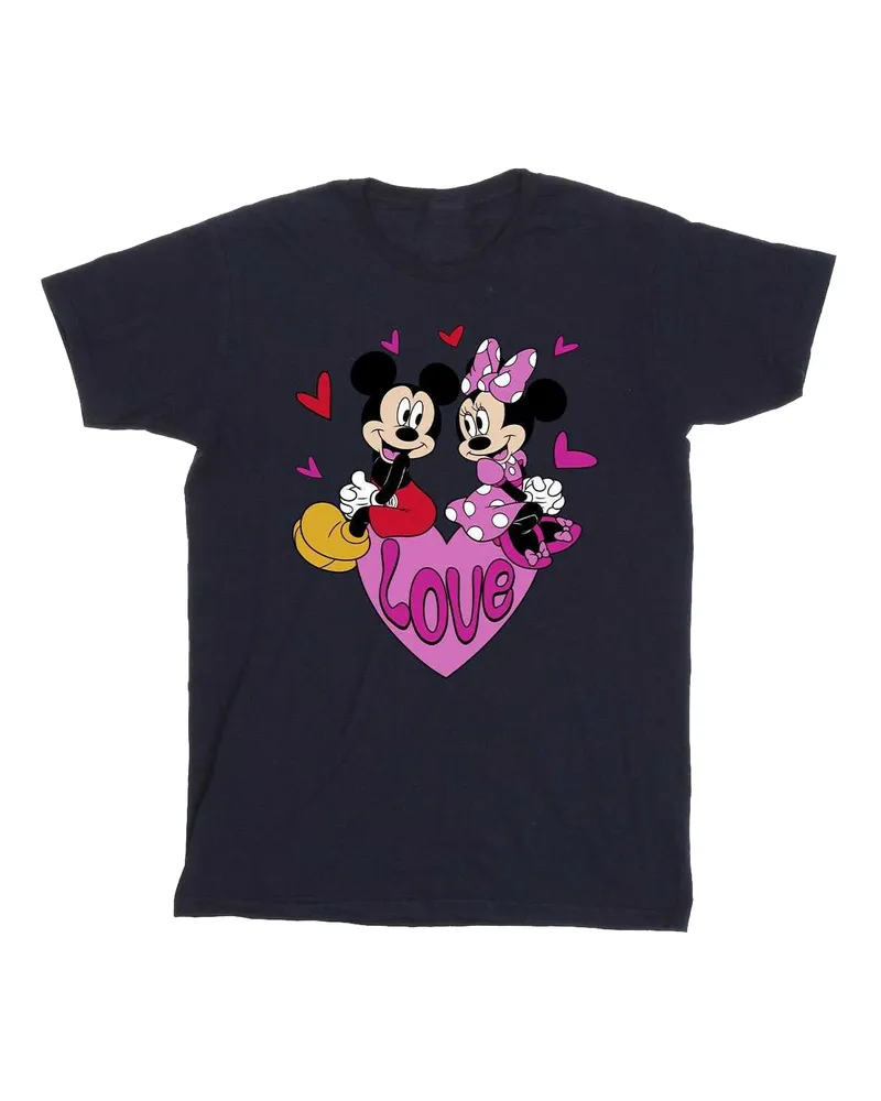 Disney Love" T-Shirt für Herren (Dunkles Marineblau Marineblau