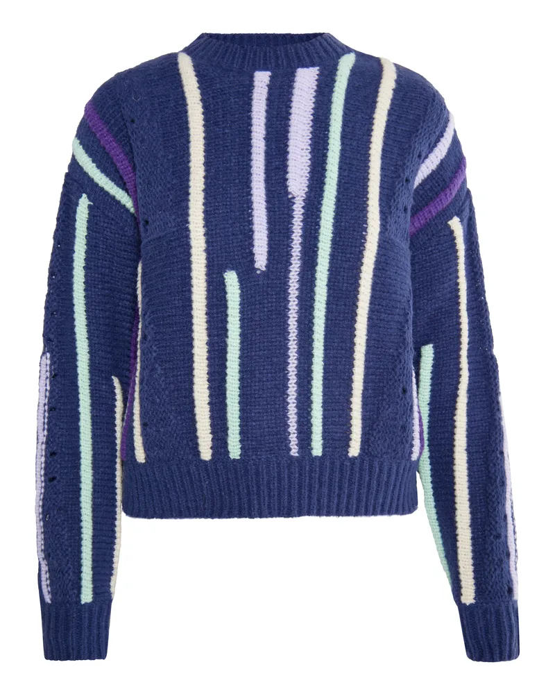 IZIA Pullover für Damen, zur Seite fahrendes Detail - Marineblau Marineblau