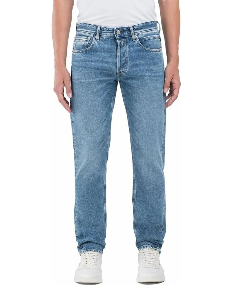 Replay Herren Medium Blaue Grover Jeans Mittelblau