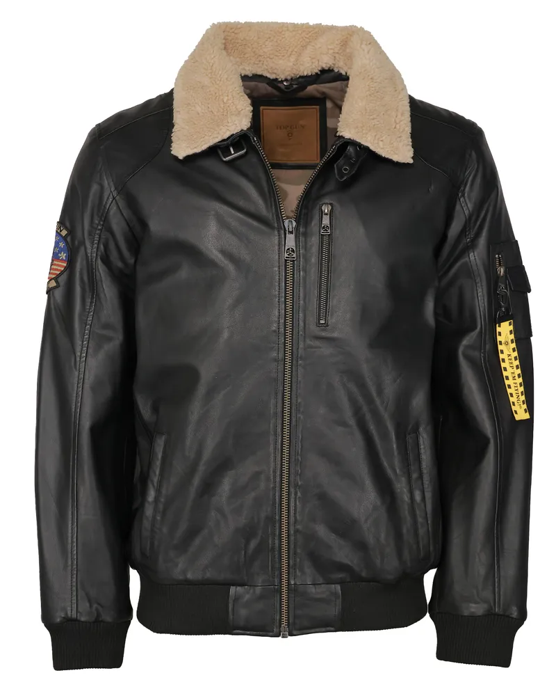 Top Gun Lederjacke TG20193144 Schwarz
