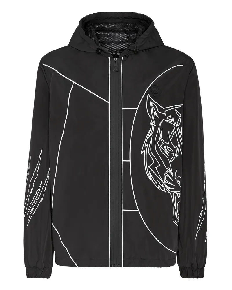 Philipp Plein Windbreaker Tiger Schwarz