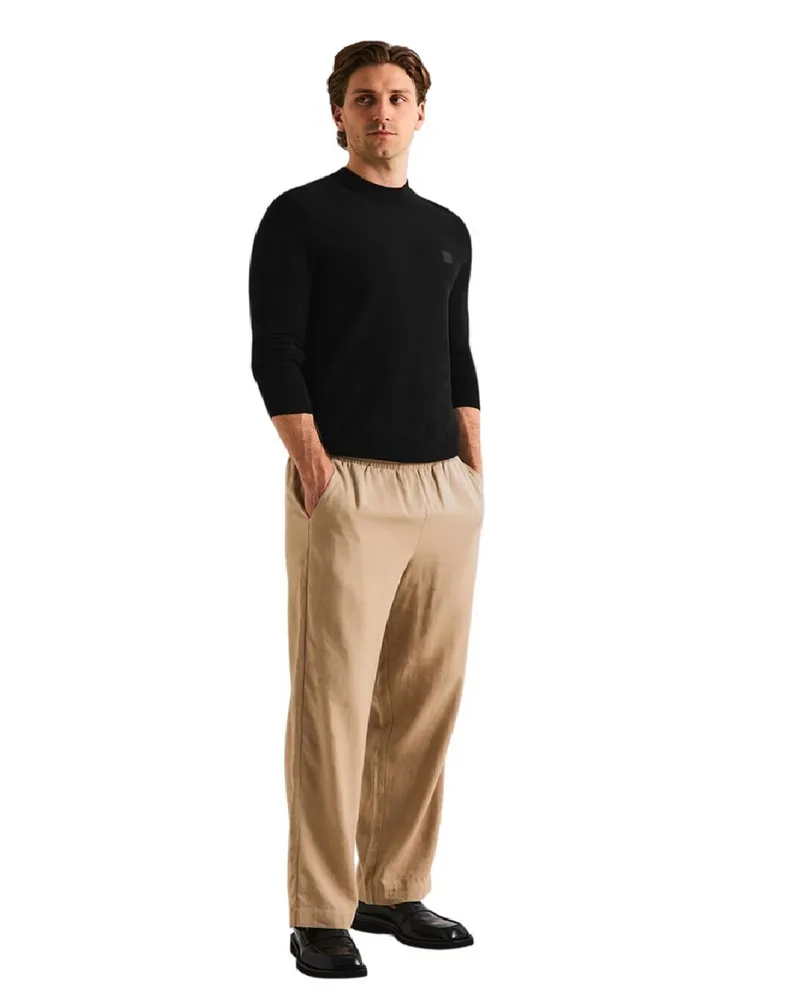HUGO BOSS Anion" Pullover für Herren, Baumwolle Kaschmir (Schwarz Schwarz