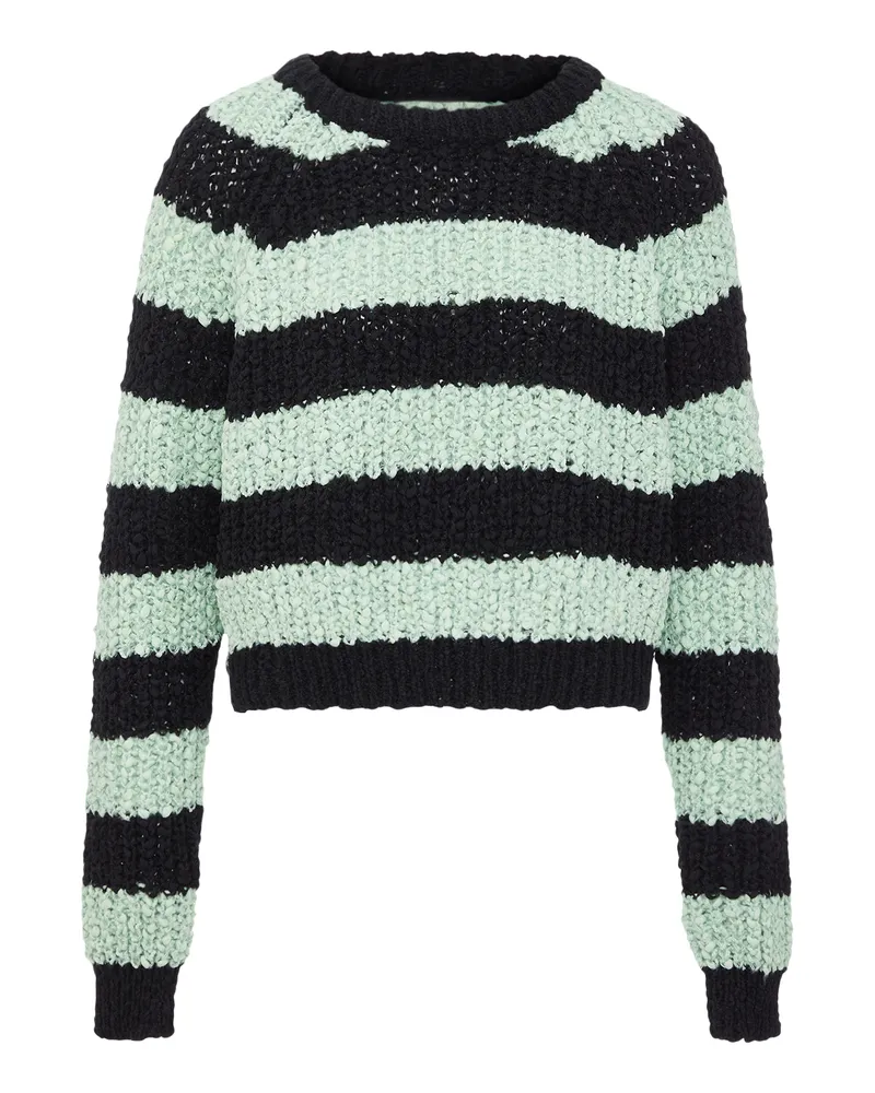 My Mo Pullover Damen schwarz grün Schwarz