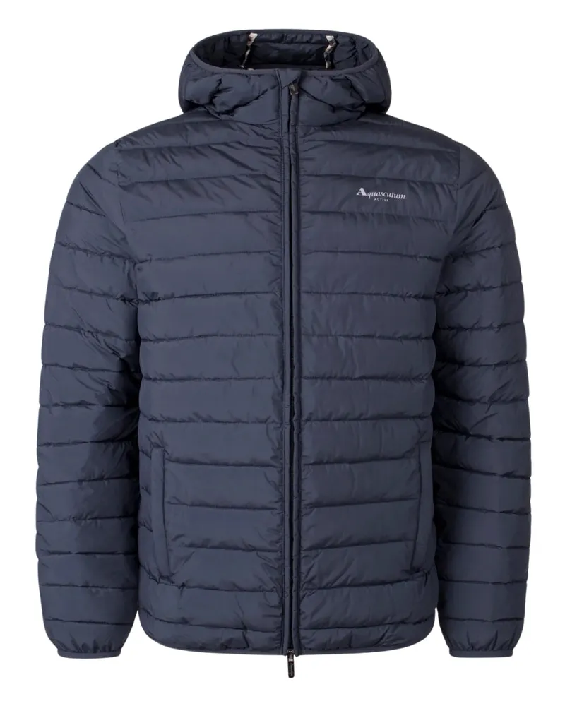 Aquascutum Active Rlg Active 100 Gr Marineblaue Kapuzenjacke Marineblau