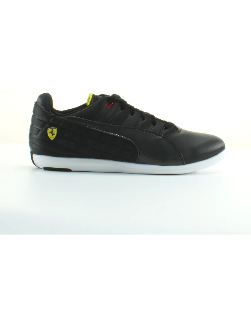 Puma Ferrari Pedale 4 schwarze Ledermenschen Schnürtrainer 305504 02 Schwarz