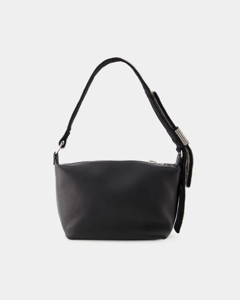 KARA Hobo-Schleifentasche -  - Leder - Schwarz Schwarz