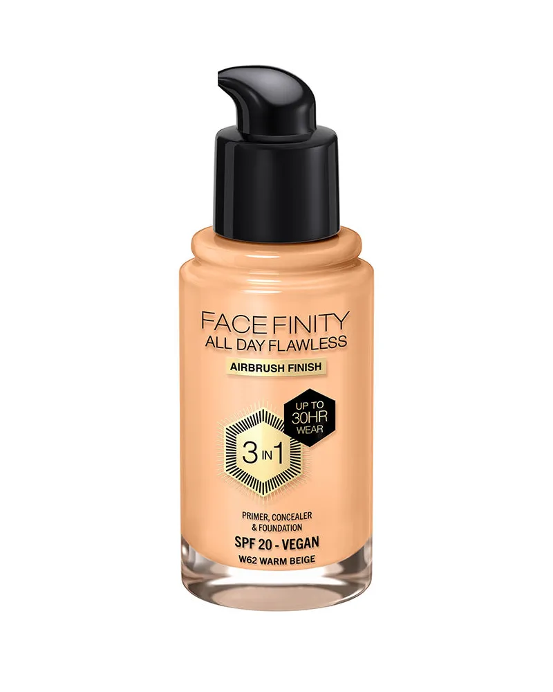 Max Factor Facefinity All Day Flawless 3 In 1 Foundation #w62-warm Beige 30 ml 