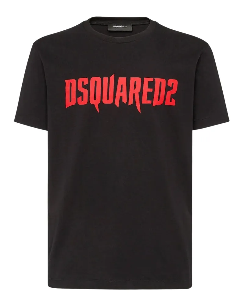 Dsquared2 Horror Logo Schwarzes T-shirt Schwarz