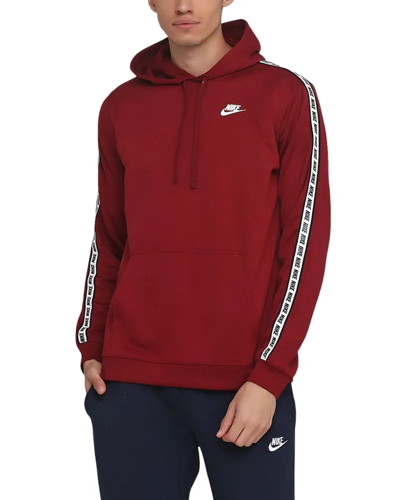 Nike Roter Hoodie mit verklebten Ärmeln Rot