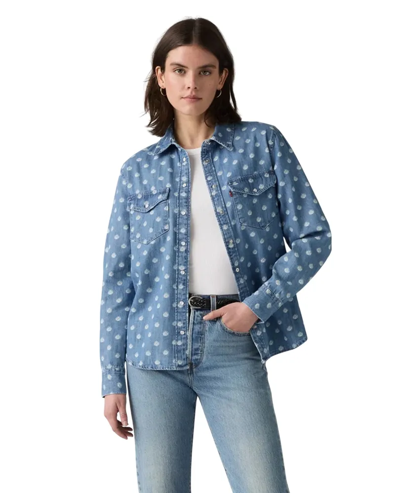 Levi's Iconic" Hemdjacke für Damen (Blau Blau