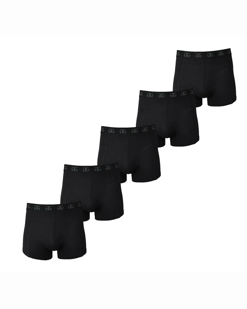 Giorgio Boxershorts für Herren, Baumwollmischung (5er-Pack) (Schwarz Schwarz