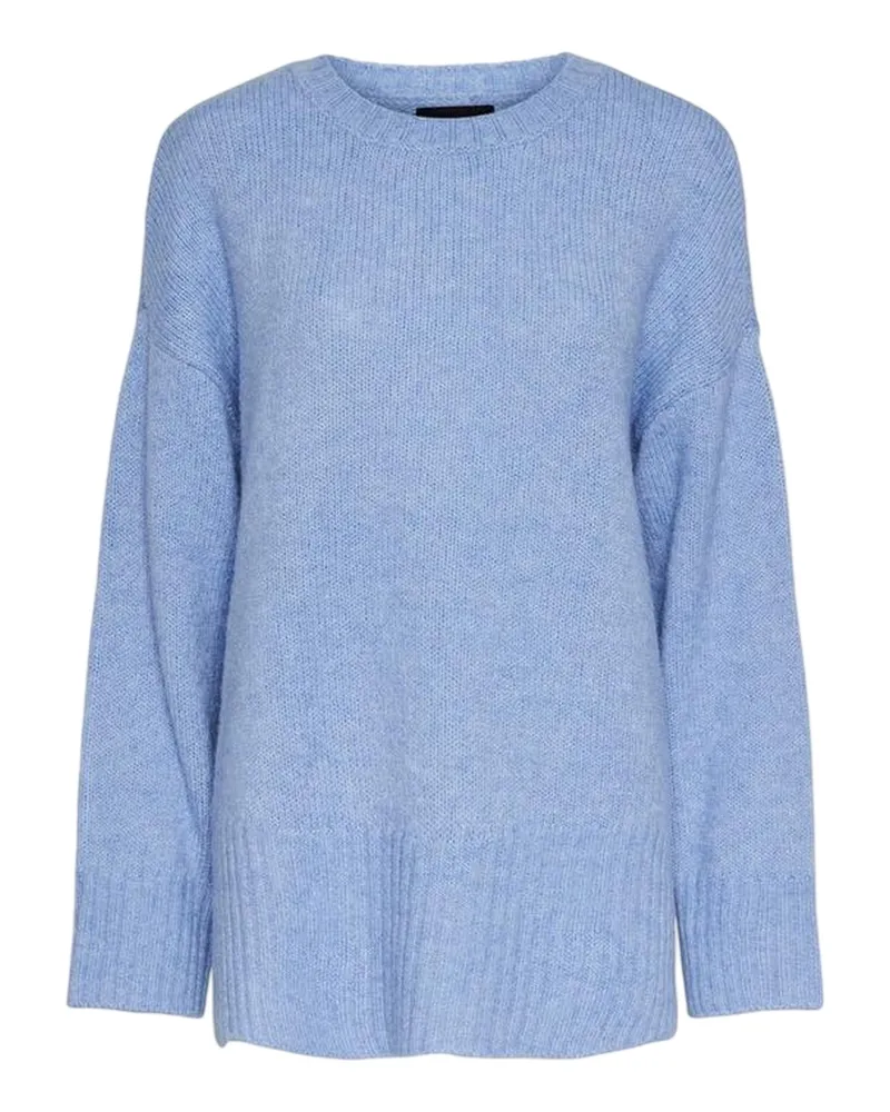 Pieces Pullover für Herren/Damen Unisex, Überschnittene Schulter, leger (Hortensie Blau