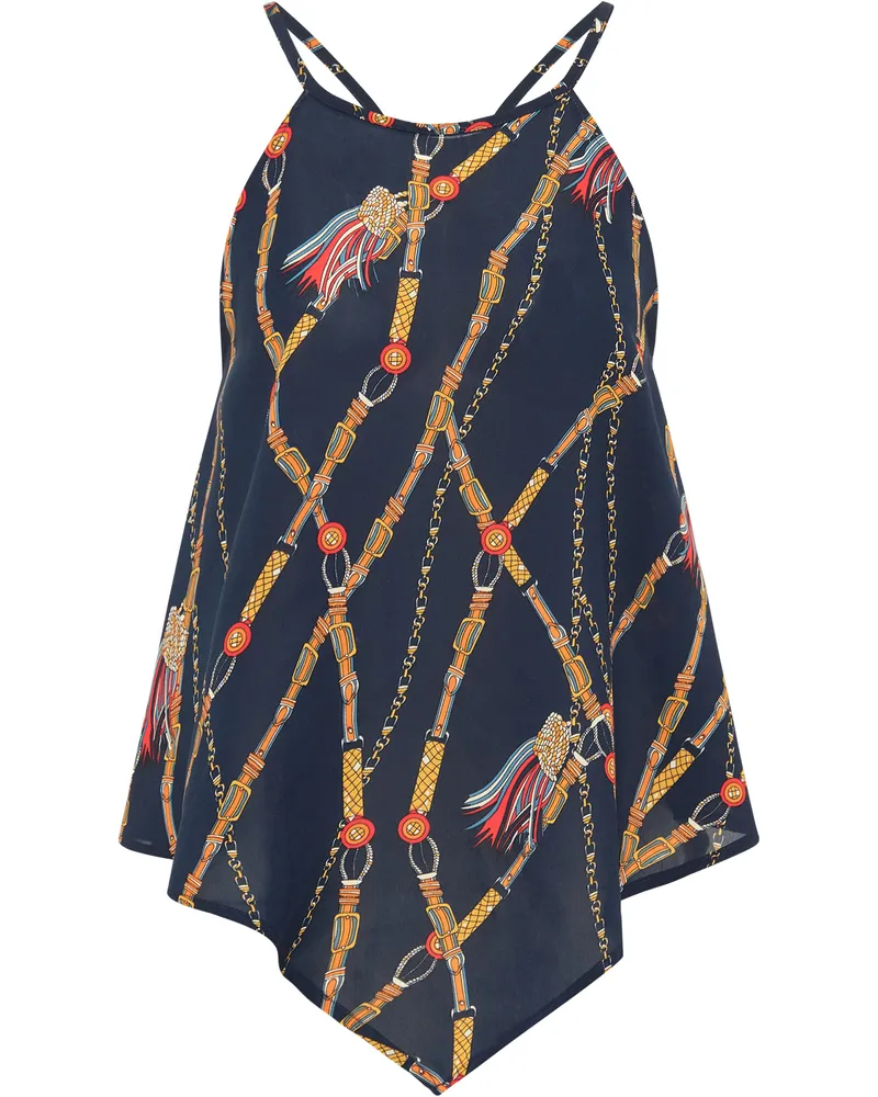 FAINA Top koosh Marineblau